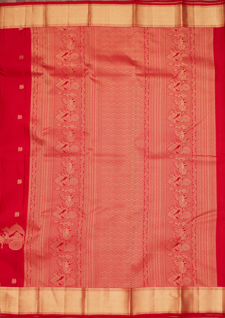 Red Zariwork Pure Silk Saree