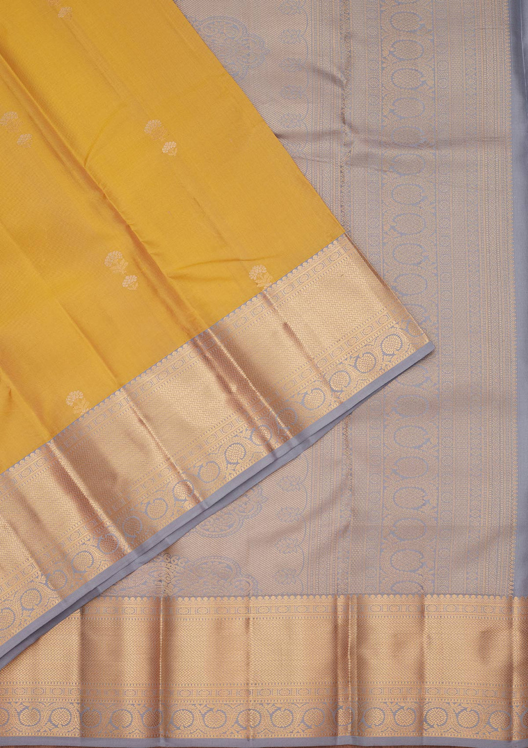 Lemon Yellow Zariwork Pure Silk Saree