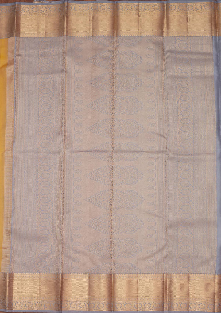Lemon Yellow Zariwork Pure Silk Saree