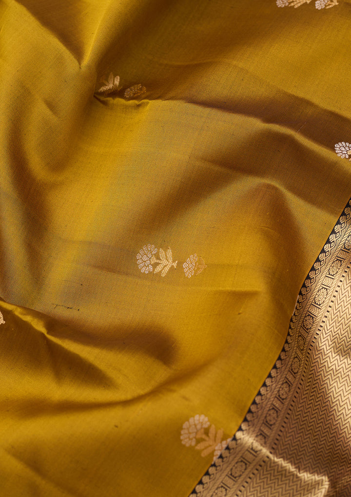 Mehendi Zariwork (Gold) Silk Silk_Saree