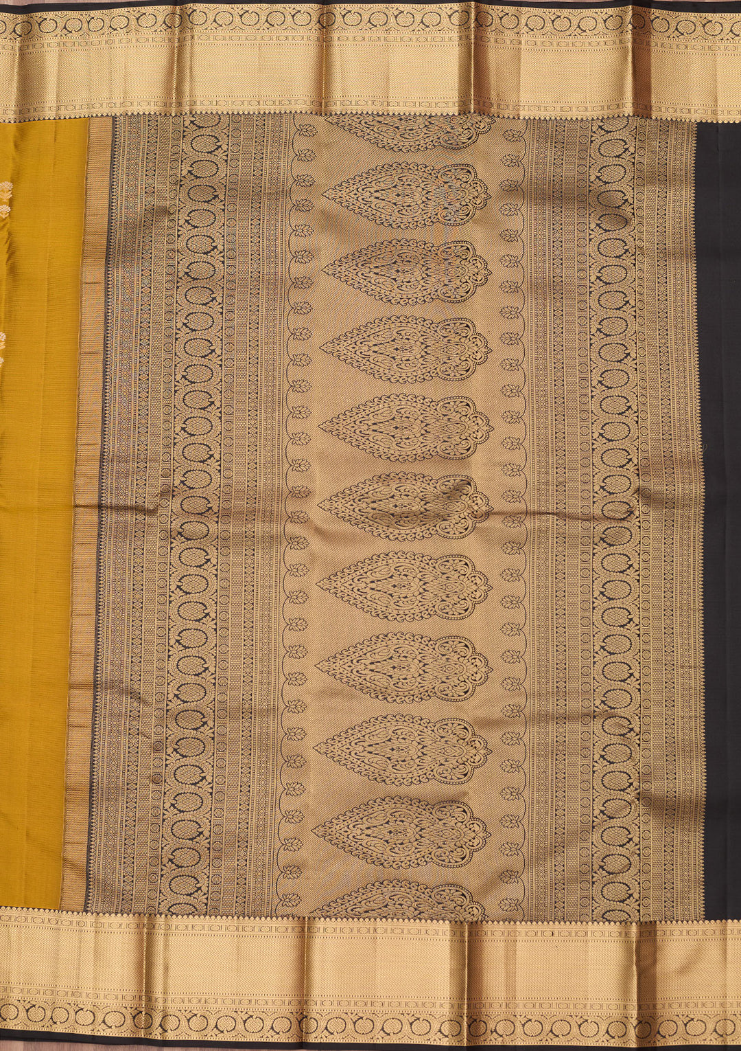 Mehendi Zariwork (Gold) Silk Silk_Saree