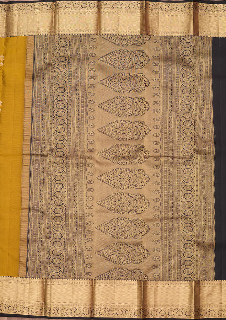 Mehendi Zariwork (Gold) Silk Silk_Saree