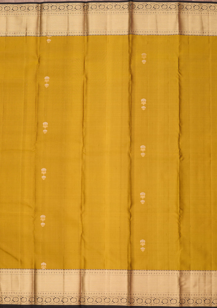 Mehendi Zariwork (Gold) Silk Silk_Saree