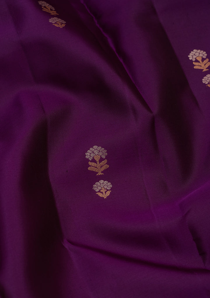 Purple Zariwork Pure Silk Saree