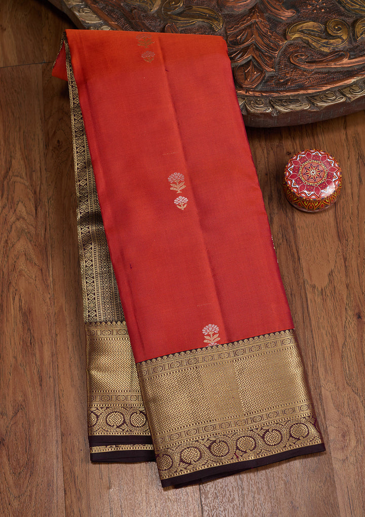 Red Zariwork (Gold) Silk Saree