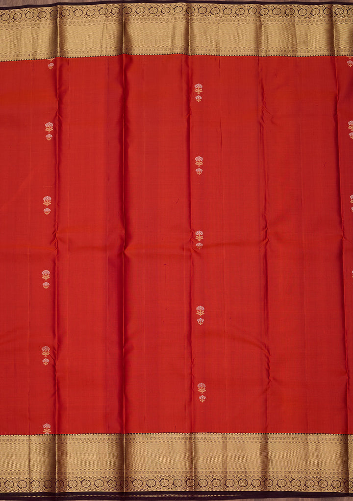 Red Zariwork (Gold) Silk Saree