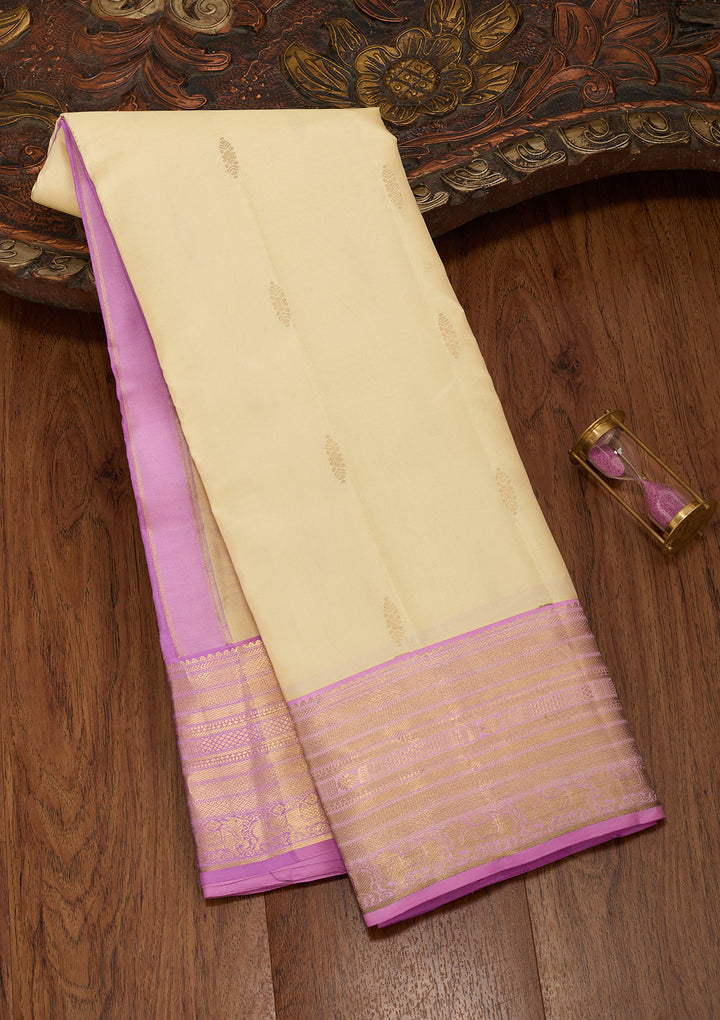 Lemon Yellow Zariwork Pure Silk Saree