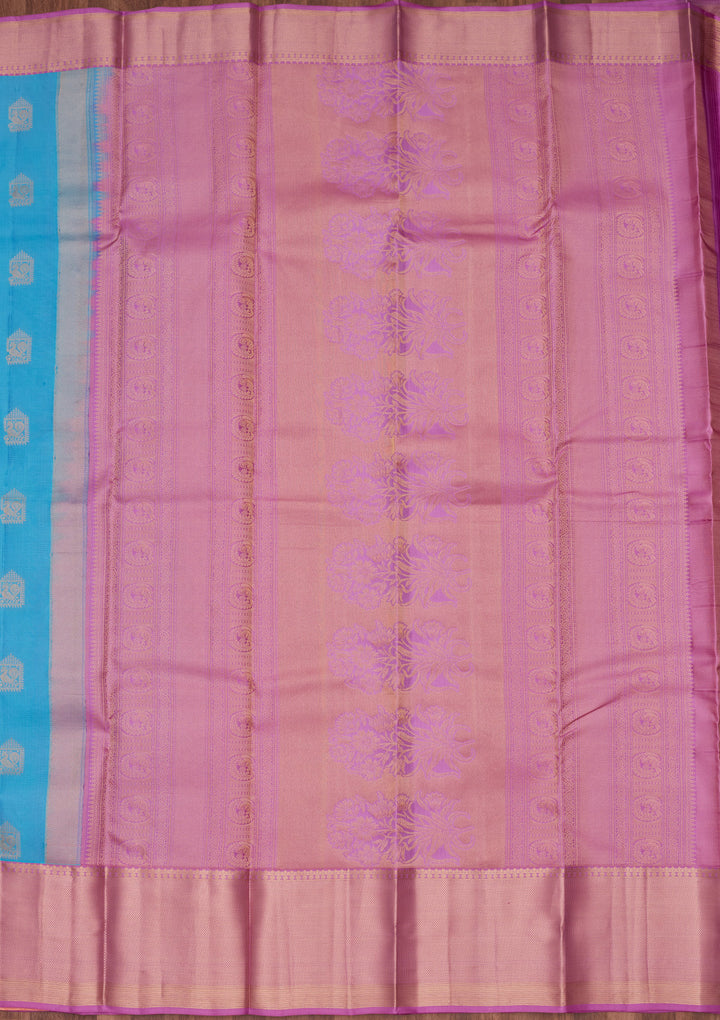 Blue Zariwork Silk Saree
