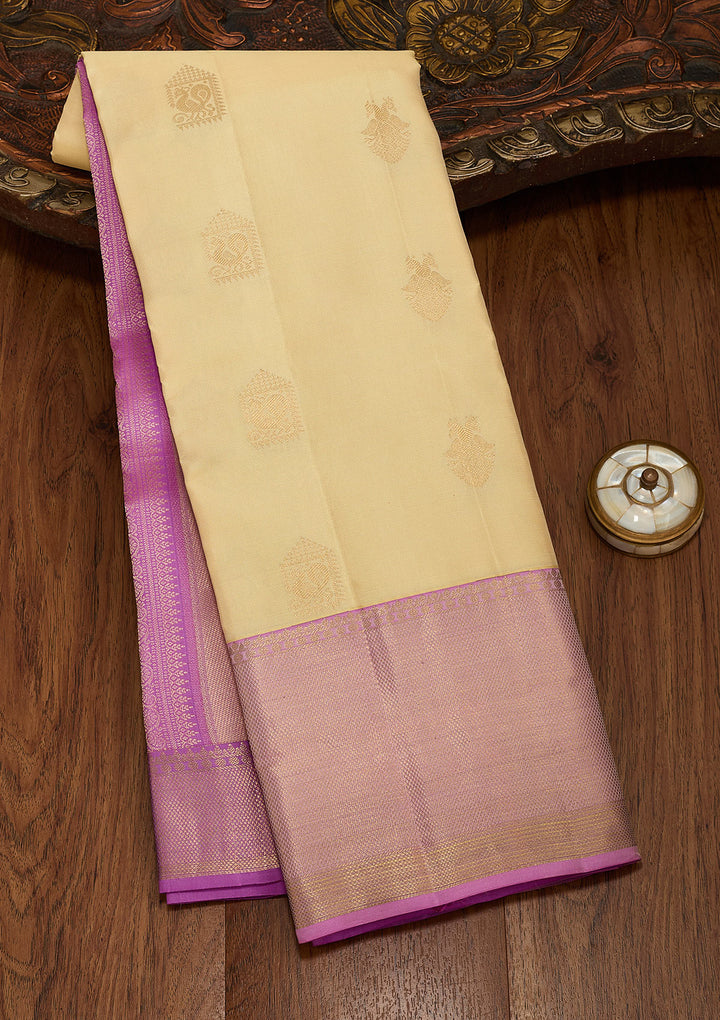 Lemon Yellow Zariwork Silk Saree
