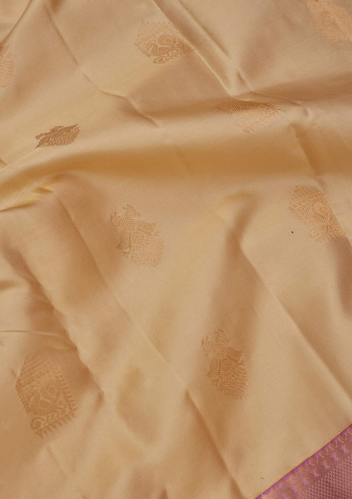 Lemon Yellow Zariwork Silk Saree