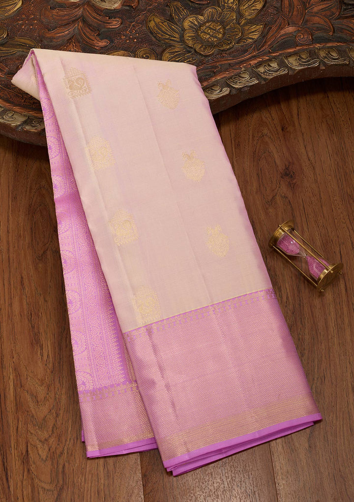Onion Pink Zariwork Silk Saree