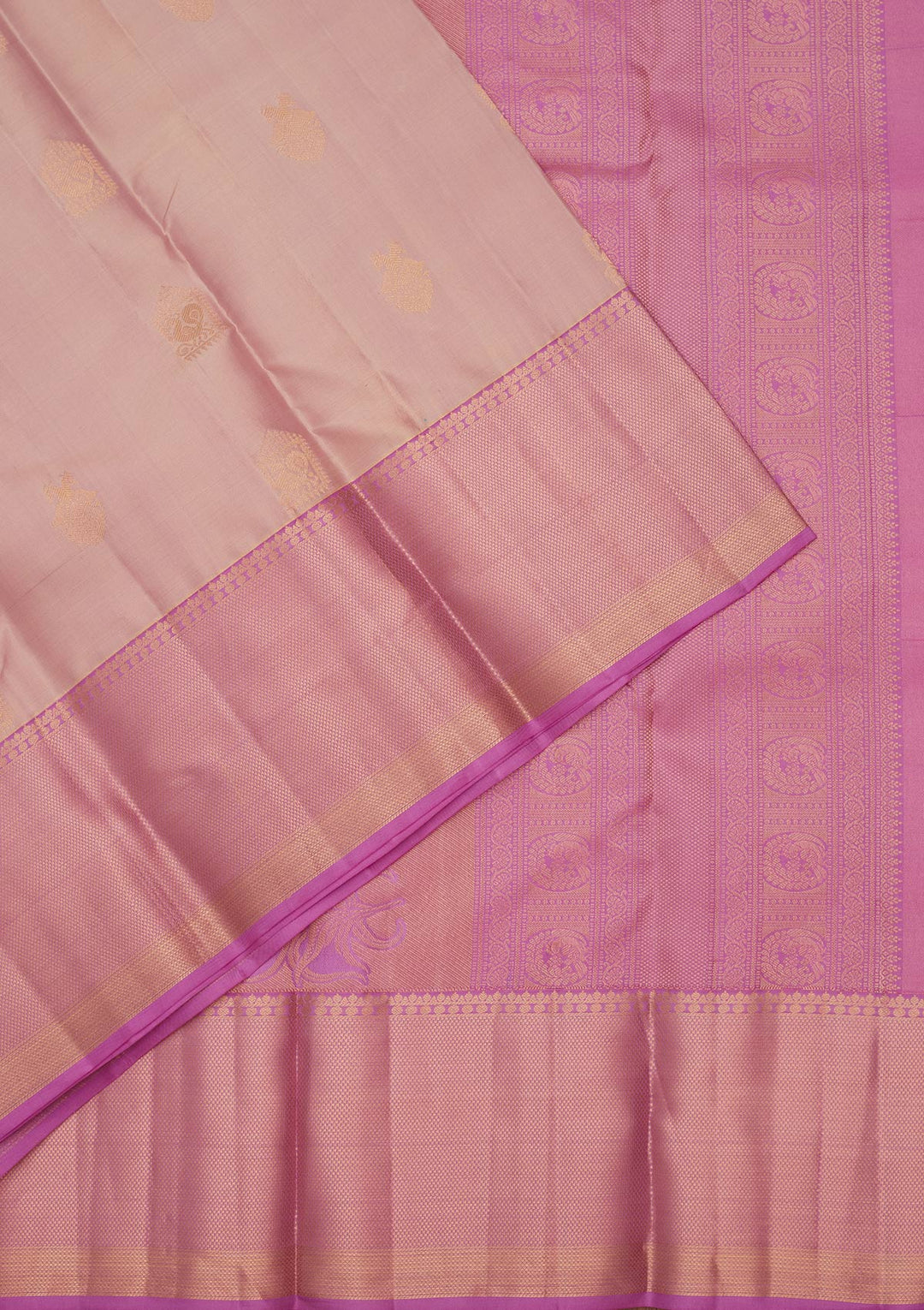 Onion Pink Zariwork Silk Saree