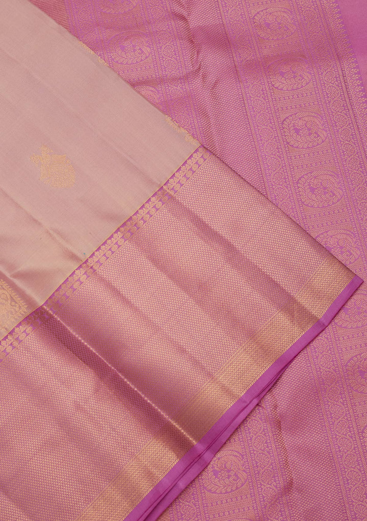 Onion Pink Zariwork Silk Saree