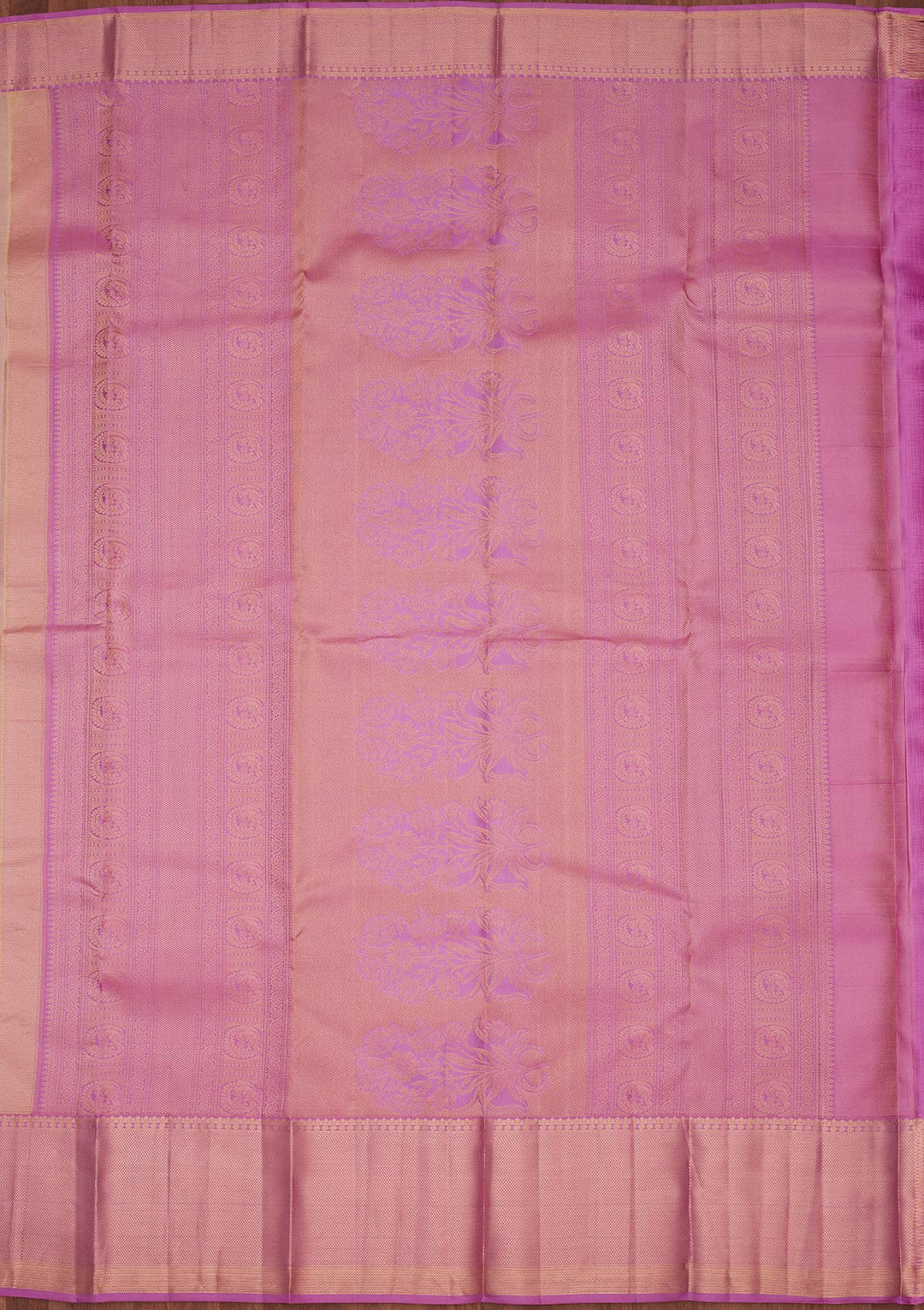 Onion Pink Zariwork Silk Saree