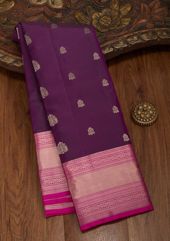 Purple Zariwork Silk Saree