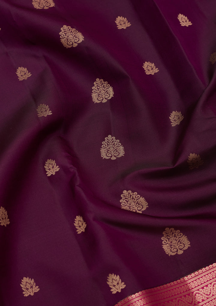 Purple Zariwork Silk Saree