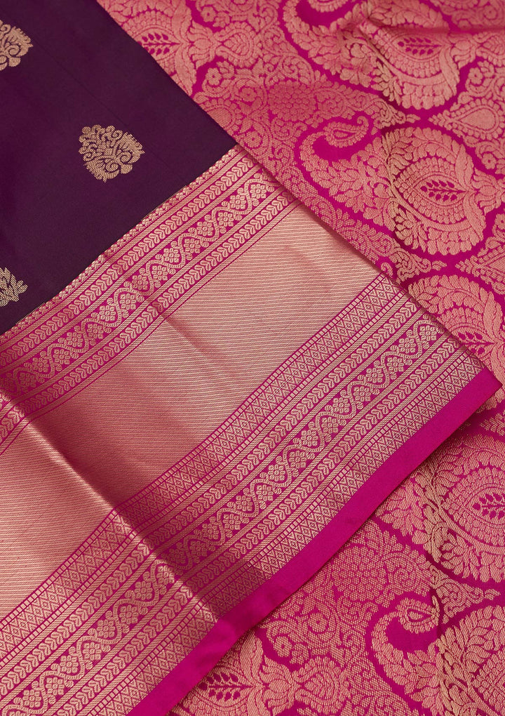 Purple Zariwork Silk Saree