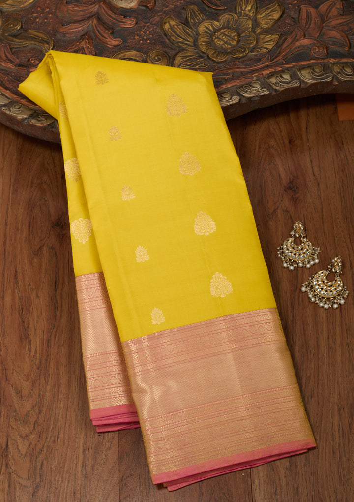 Yellow Zariwork Silk Saree