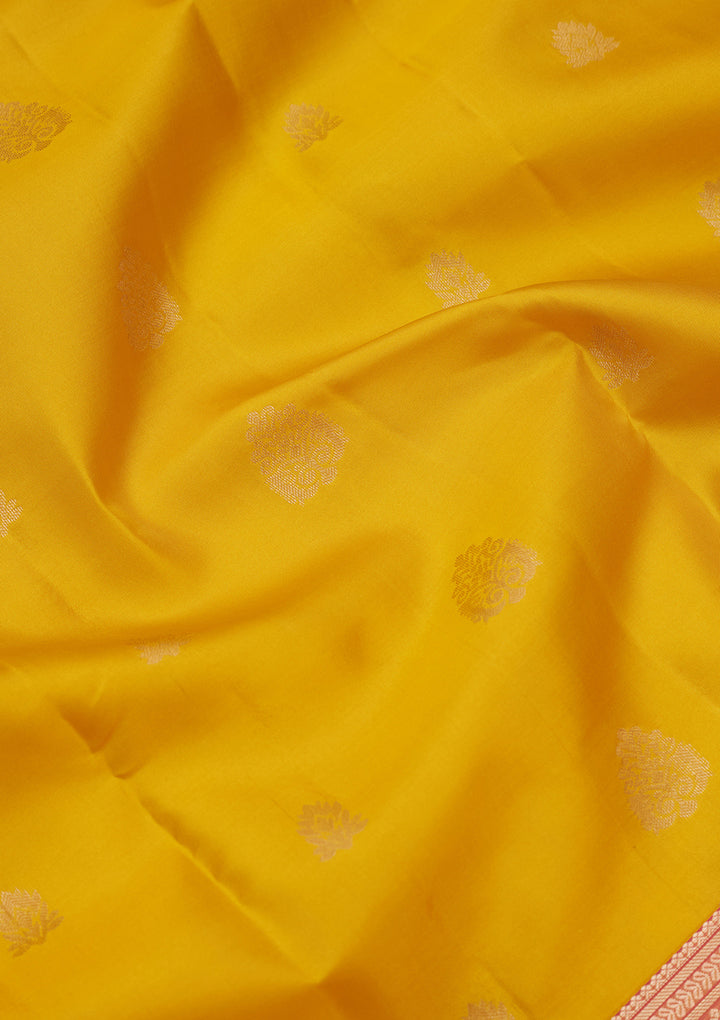 Yellow Zariwork Silk Saree
