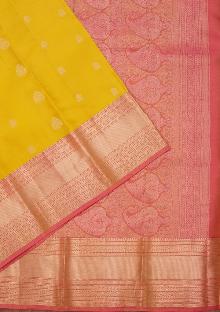 Yellow Zariwork Silk Saree