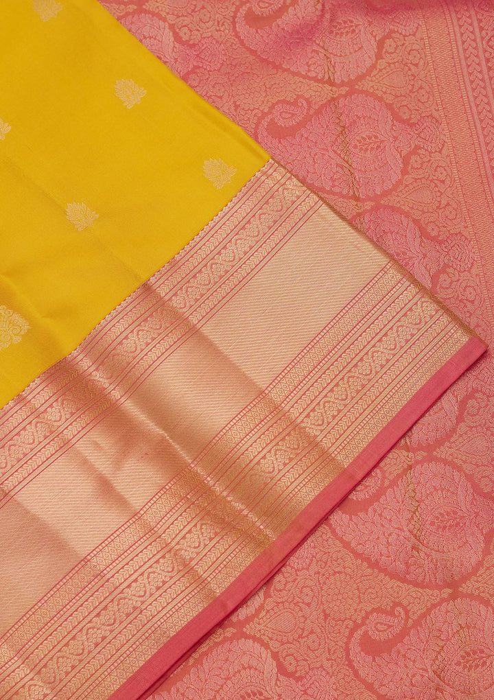 Yellow Zariwork Silk Saree