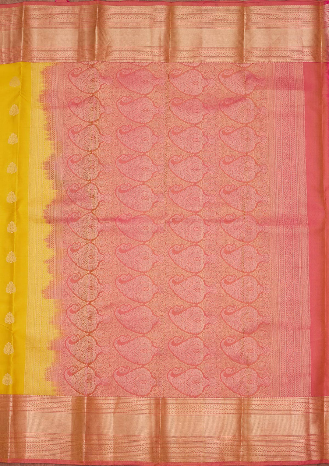Yellow Zariwork Silk Saree