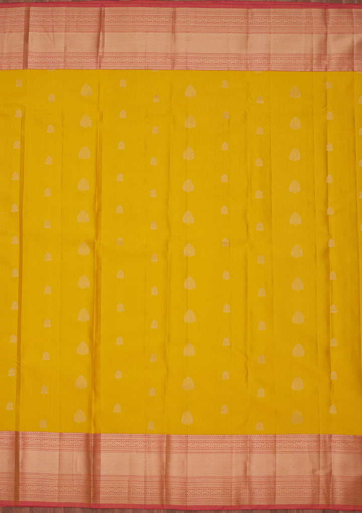 Yellow Zariwork Silk Saree