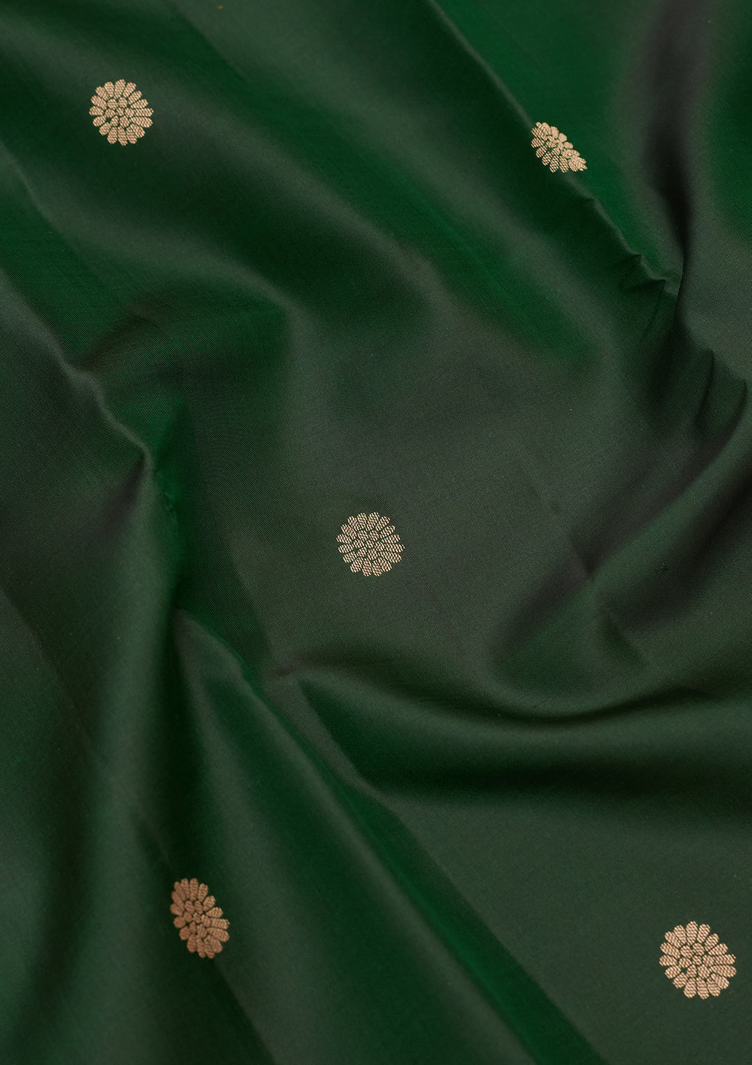 Bottle Green Zariwork Pure Silk Saree