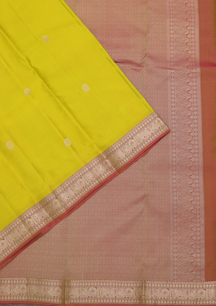 Mehendi Zariwork Pure Silk Saree