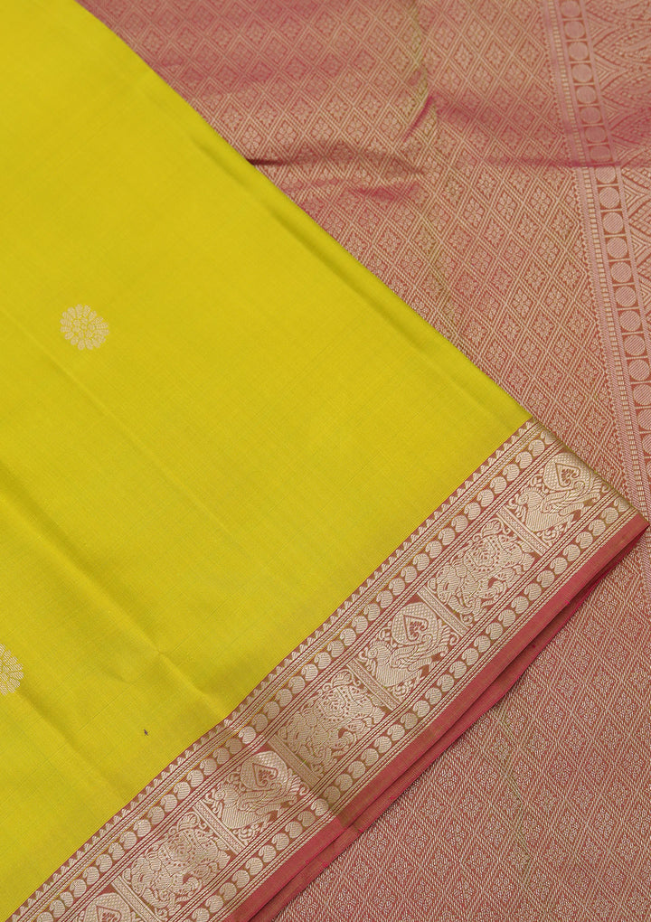 Mehendi Zariwork Pure Silk Saree