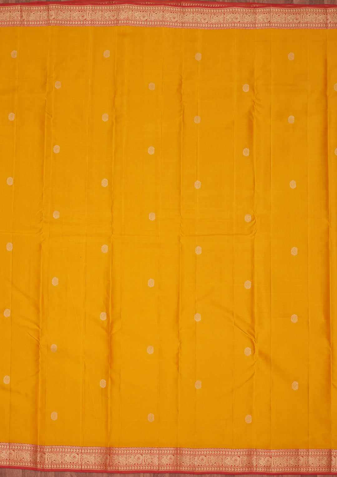 Mustard Zariwork Pure Silk Saree