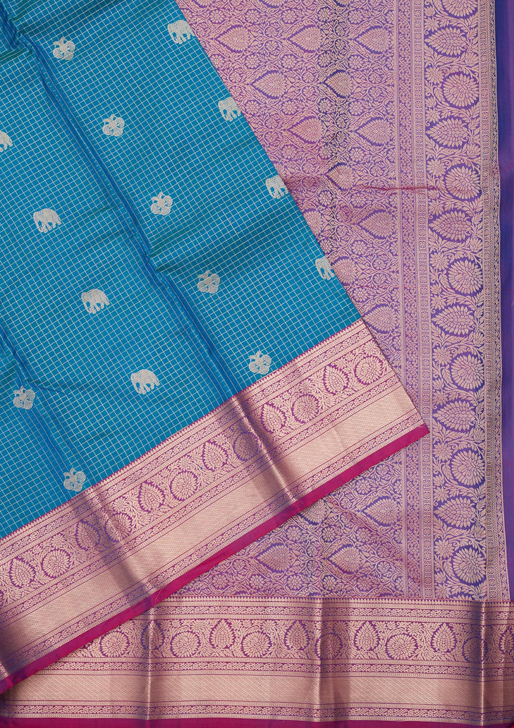 Rama Green Zariwork Pure Silk Saree