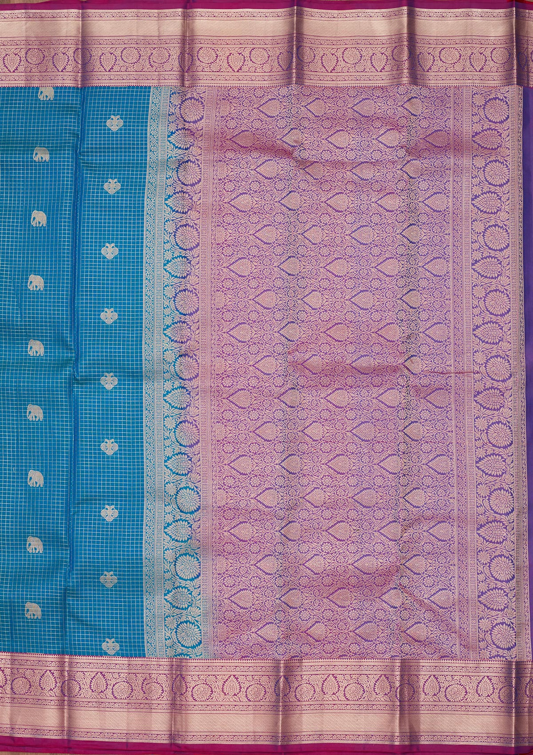 Rama Green Zariwork Pure Silk Saree