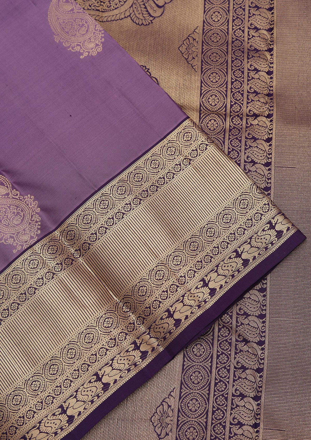Lavender Zariwork Pure Silk Saree