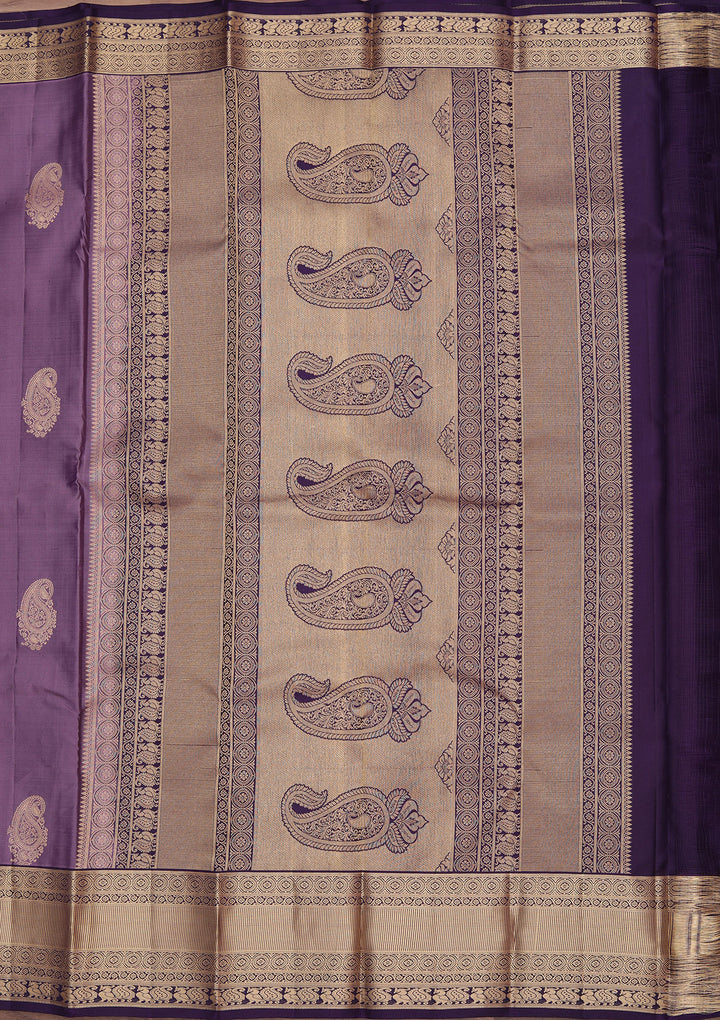 Lavender Zariwork Pure Silk Saree