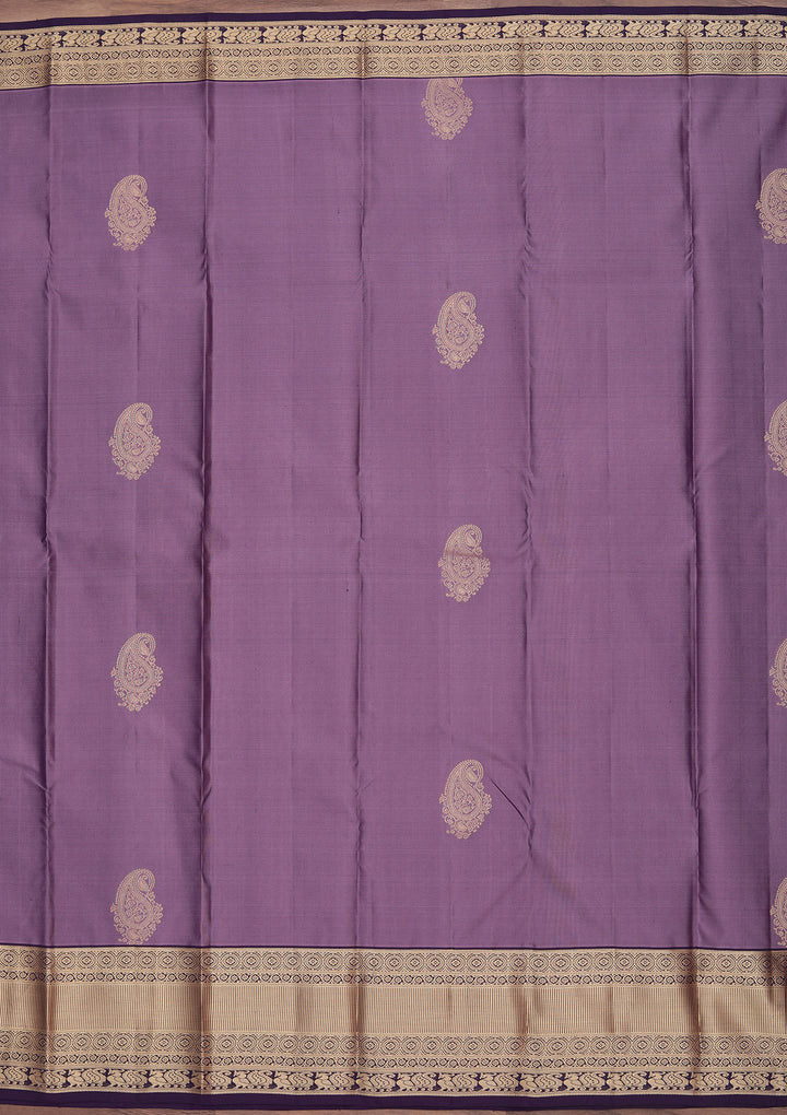 Lavender Zariwork Pure Silk Saree