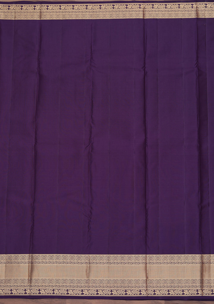 Peacock Green Zariwork Pure Silk Saree