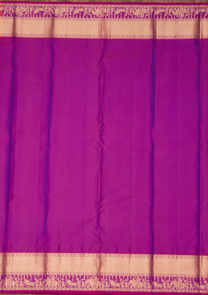 Peacock Blue Zariwork Silk Saree