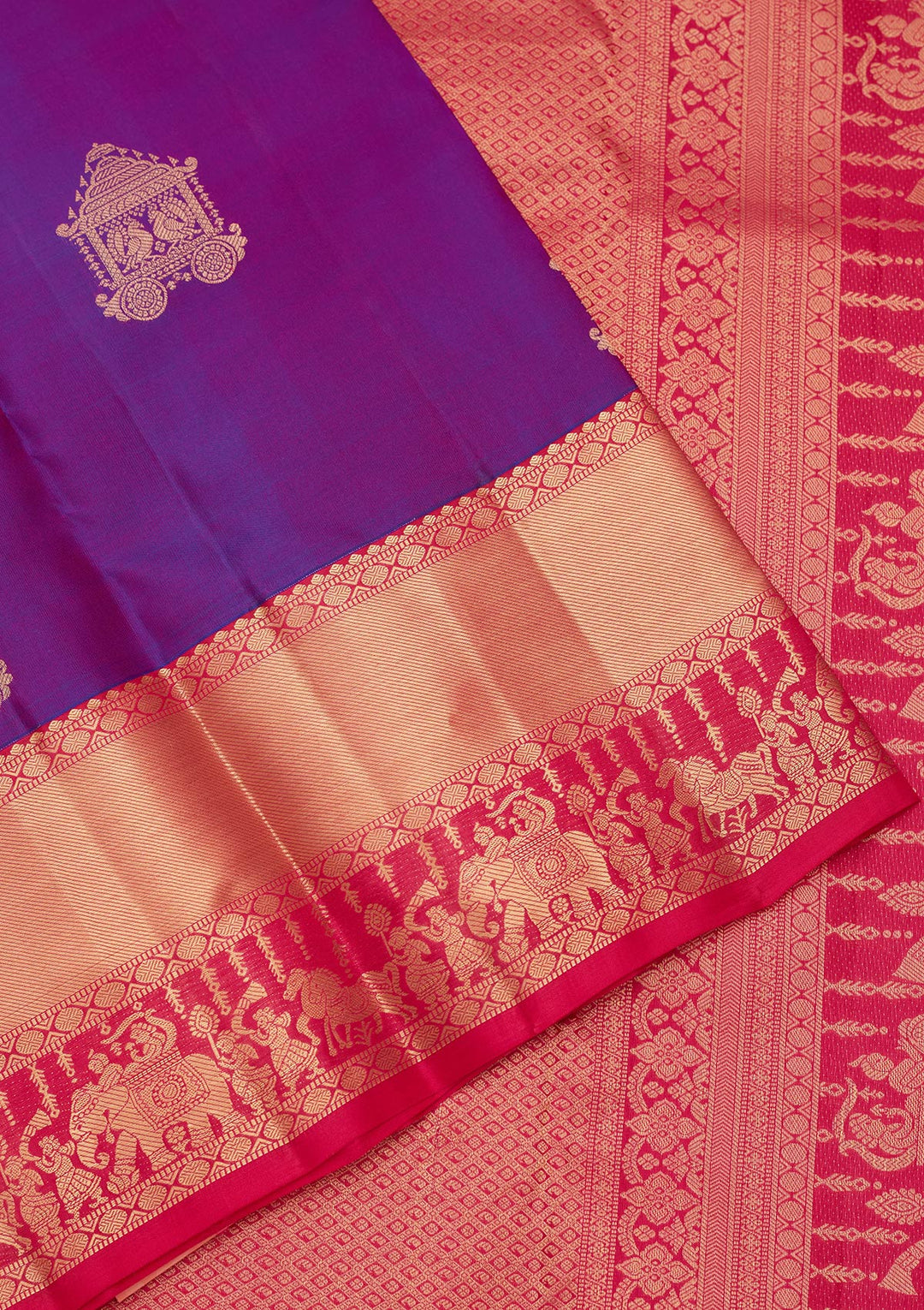Purple Zariwork Silk Saree