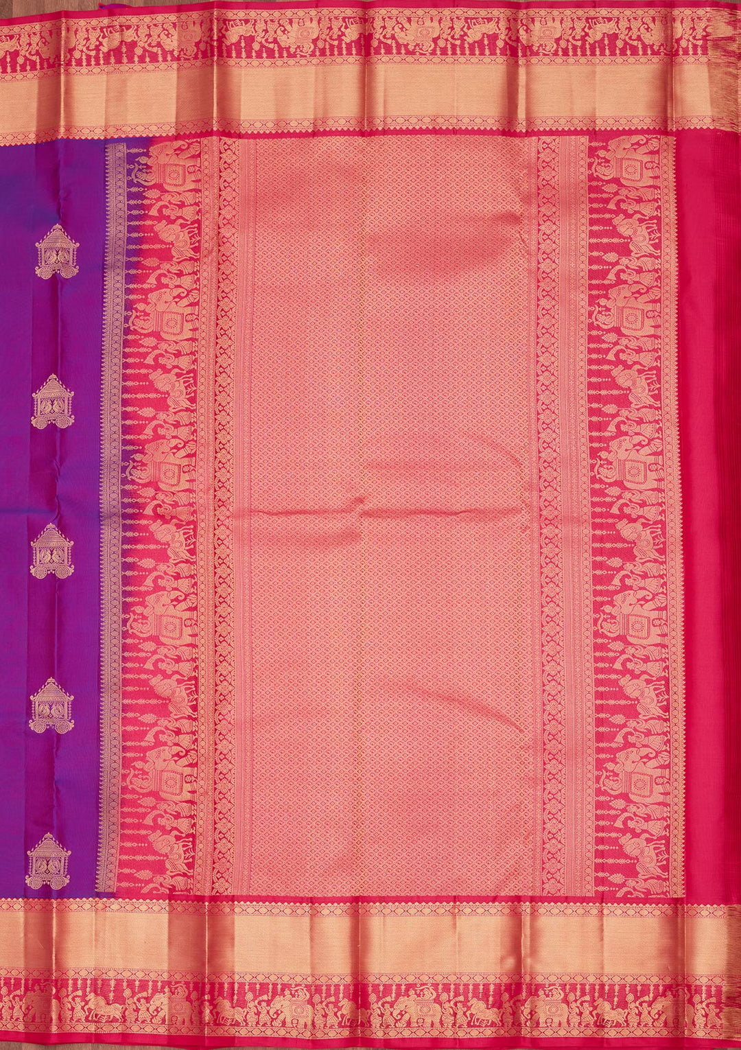 Purple Zariwork Silk Saree