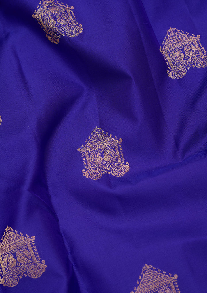 Royal Blue Zariwork Silk Saree