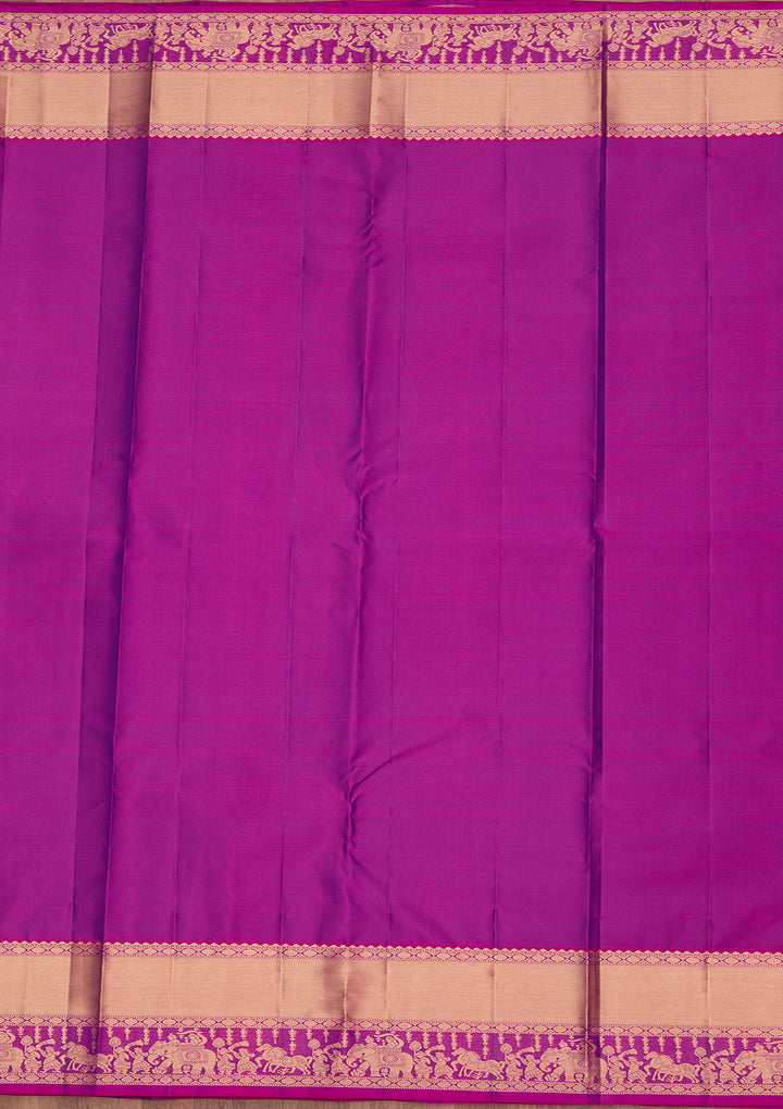 Royal Blue Zariwork Silk Saree