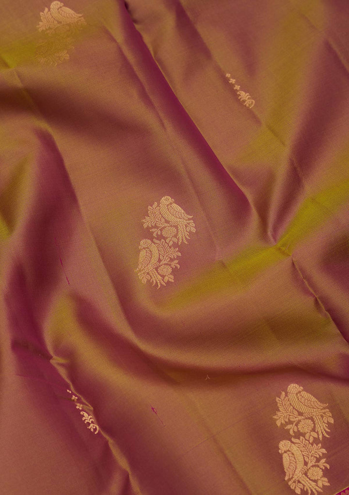 Mehendi Zariwork Silk Saree