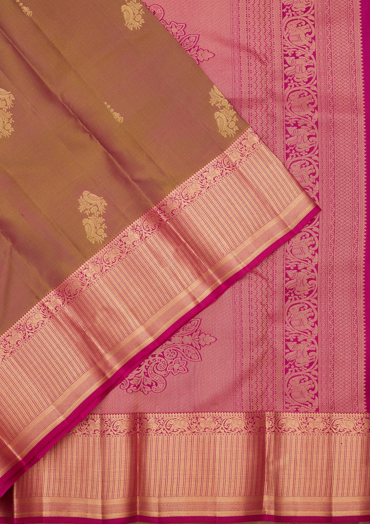 Mehendi Zariwork Silk Saree