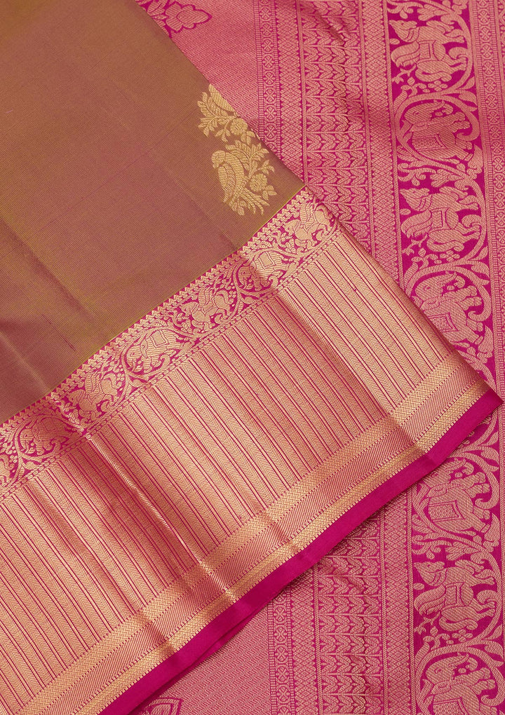 Mehendi Zariwork Silk Saree