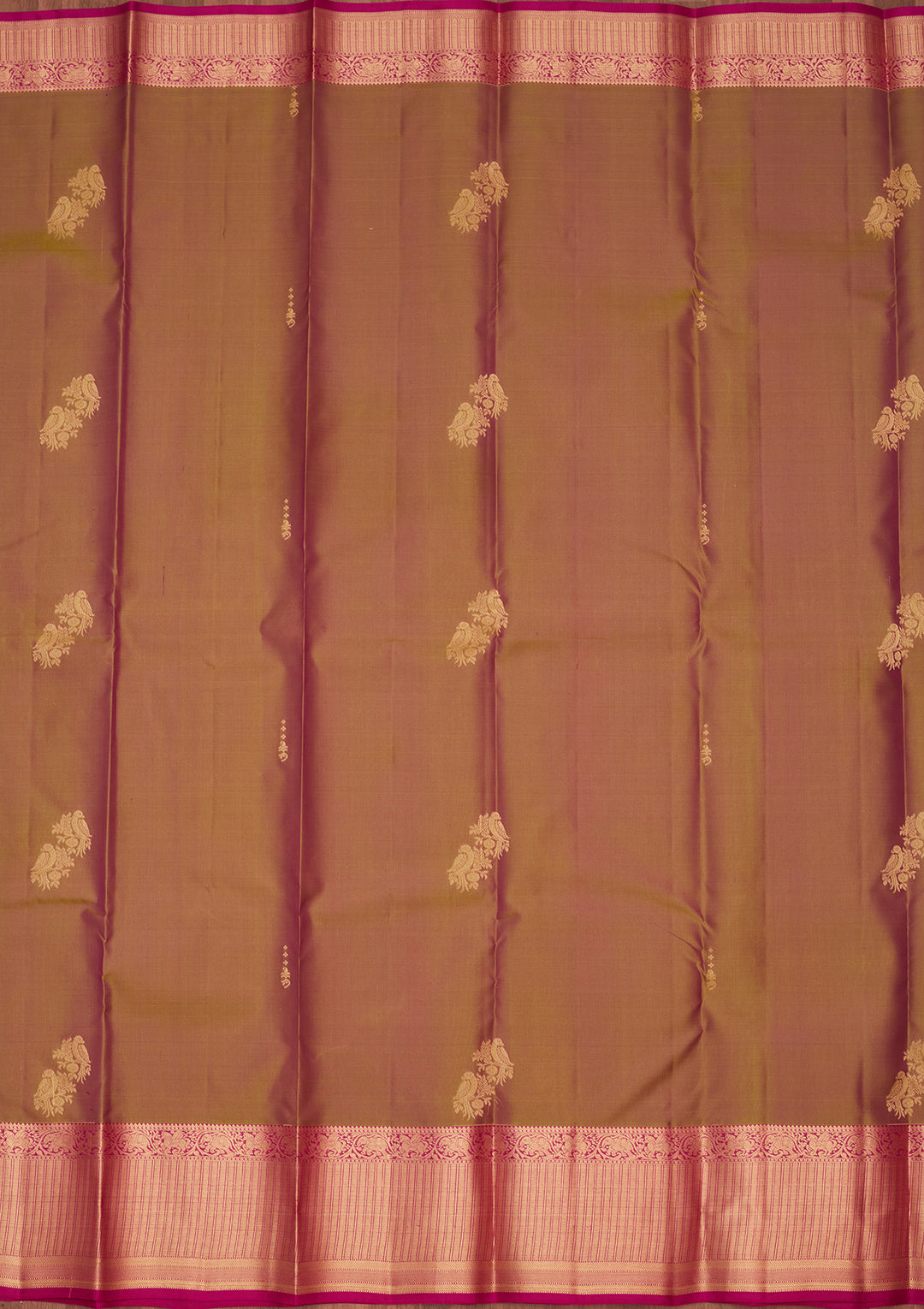 Mehendi Zariwork Silk Saree