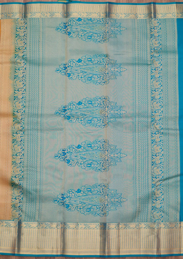 Mustard Zariwork (Gold) Silk Saree