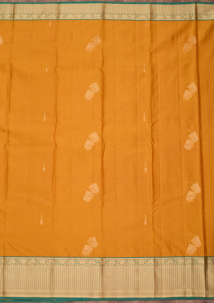 Mustard Zariwork (Gold) Silk Saree