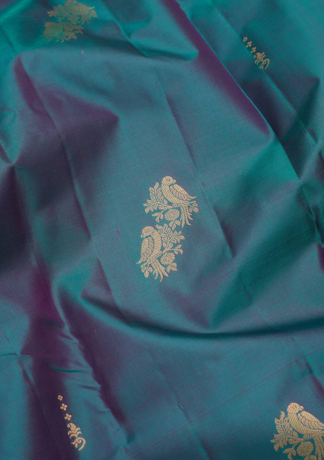 Rama Green Zariwork Silk Saree