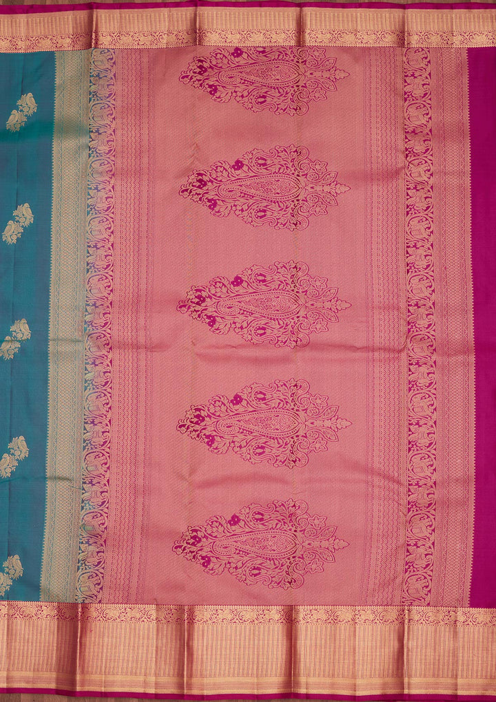 Rama Green Zariwork Silk Saree